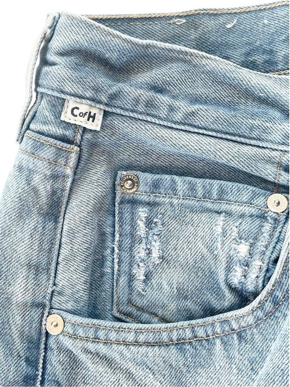 Citizens of Humanity Dahlia Bow Leg Baby Roll Jeans “Ribbon” Wash NWOT Size 28 - Picture 7 of 17